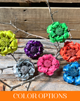 Hand Painted Leather Flowers - Gardenias
