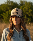 Stay Feral Camo Trucker Hat