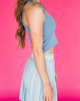 The Jensen Tennis Skirt in Blue