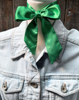 Green Western Skinny Mini Wild Rag Scarf / Cowgirl Necktie