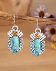 Dangle Turquoise Silver Fashion Earrings WA198