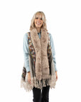 Faux Fur Trim S/l Asymmetric Cardiga - HC1016