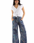 Tie Front Palazzo Pant - HC1043