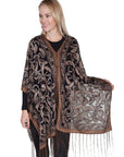 Paisley Burnout Scarf/blouse - HC219