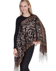 Paisley Burnout Scarf/blouse - HC219