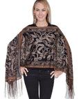 Paisley Burnout Scarf/blouse - HC219
