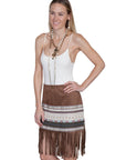 Microfiber Fringe Skirt W/taping - HC249
