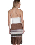 Microfiber Fringe Skirt W/taping - HC249