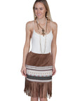 Microfiber Fringe Skirt W/taping - HC249
