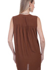 S/l Tie Front Tunic - HC299