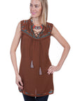 S/l Tie Front Tunic - HC299