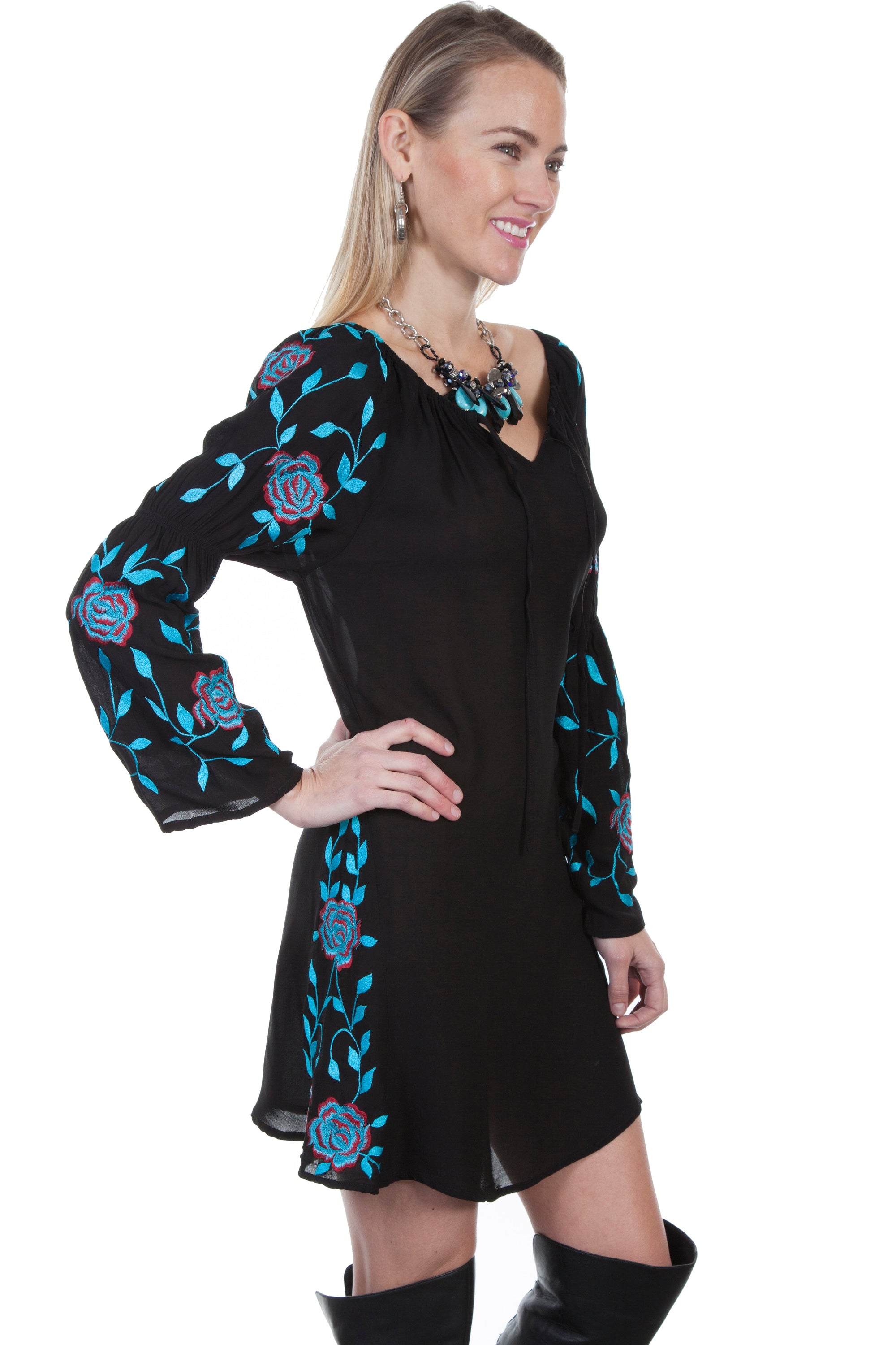 L/s Embroidered Dress - HC300