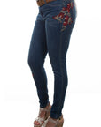 Floral Embroidered Jeans - HC339