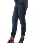 Tonal Embroidered Jeans - HC340