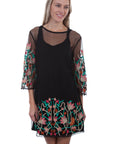 2 Pc Mesh Emb. Dress W/tank Liner - HC415