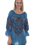 Peasant Blouse W/embroidery - HC422