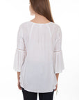 Hi/lo Blouse W/crochet Lace Insets - HC429