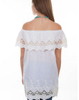 Peasant Blouse Crochet Lace Tonal Em - HC431