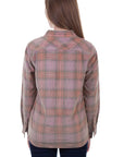 Ladies Corduroy Plaid Blouse - HC444