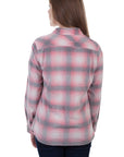 Ladies Corduroy Plaid Blouse - HC445