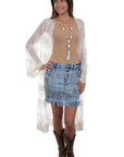 Destructed Emb Denim Skirt - HC495