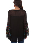 Swiss Dot Tunic W/bell Sleeves - HC497