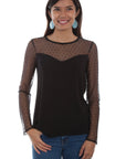 Swiss Dot Top W/sweetheart Neckline - HC513