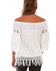 Tiered Lace Blouse W/double Ruff Slv - HC574