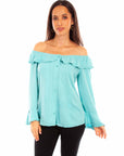 Ruffle Off/on Shoulder Blouse - HC579