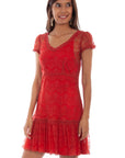 Cap Sleeves Lace Dress - HC581