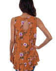 Slvless Scoop Neck Blouse Floral Emb - HC603