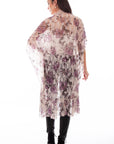 Printed Lace Crochet Trim Duster - HC669