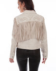 Fringe Jacket W/emb. Crochet - HC687