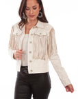 Fringe Jacket W/emb. Crochet - HC687