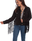 Denim Jacket W/denim Fringe - HC711