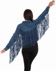 Denim Jacket W/denim Fringe - HC711