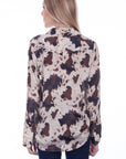 Poly Crepe Blouse W/western Bk Yoke - HC715