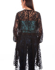 Lace Overlay Duster W/emb Bust - HC736