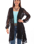 Lace Overlay Duster W/emb Bust - HC736