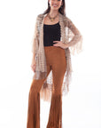 Printed Lace Cardigan W/crochet Trim - HC754