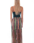 Microfiber Serape Print Skirt W/frin - HC765
