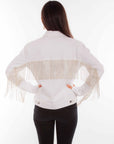Denim Jacket W/rhinestone Fringe - HC792