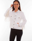 Denim Jacket W/rhinestone Fringe - HC792