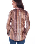 Velvet Button Down Frech Cuffs Blous - HC798