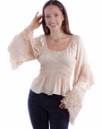 Crochet Bell Sleeve Top - HC860
