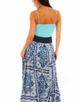 Wrap Skirt W/denim Waist Band Tie - HC872