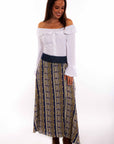 Wrap Skirt W/denim Waist Band Tie - HC875
