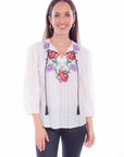 L/s Emb. Blouse - HC877