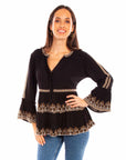 Pullover Emb. Ruffle Blouse - HC882
