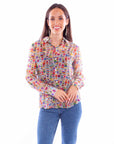 Button Up Collared Blouse - HC892